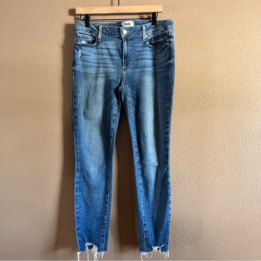PAIGE Verdugo Ankle Distressed Jeans Size 31